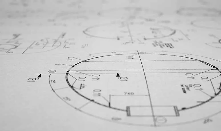 Tower design structural drawing for wind turbine